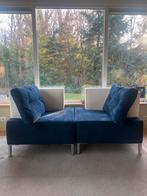 Mooie blauw-witte bank / stoelen combinatie, Huis en Inrichting, Ophalen, Gebruikt, 150 tot 200 cm, Tweepersoons