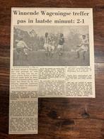 Voetbal krantenartikel Wageningen Limburgia november 1967, Ophalen of Verzenden, Knipsel(s)