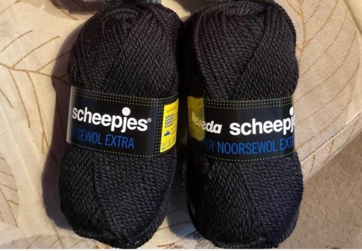 Sokkenwol,zwart,Scheepjes Noorse sokkenwol, Hobby en Vrije tijd, Breien en Haken, Nieuw, Haken, Patroon of Boek, Ophalen of Verzenden