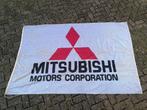 Originele zeer grote Mitsubishi Motors Corporation vlag 1980, Ophalen of Verzenden, Gebruikt, Auto's