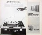 34 vintage advertenties reclames Sony 60-98 cassette recorde, Verzenden, Gebruikt