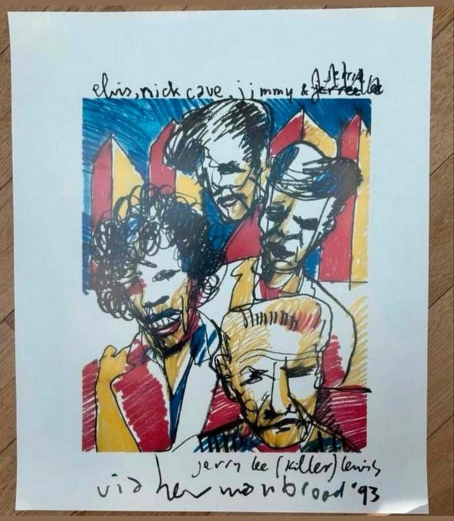 Herman Brood pop serie 3 (4 litho's), Ophalen of Verzenden