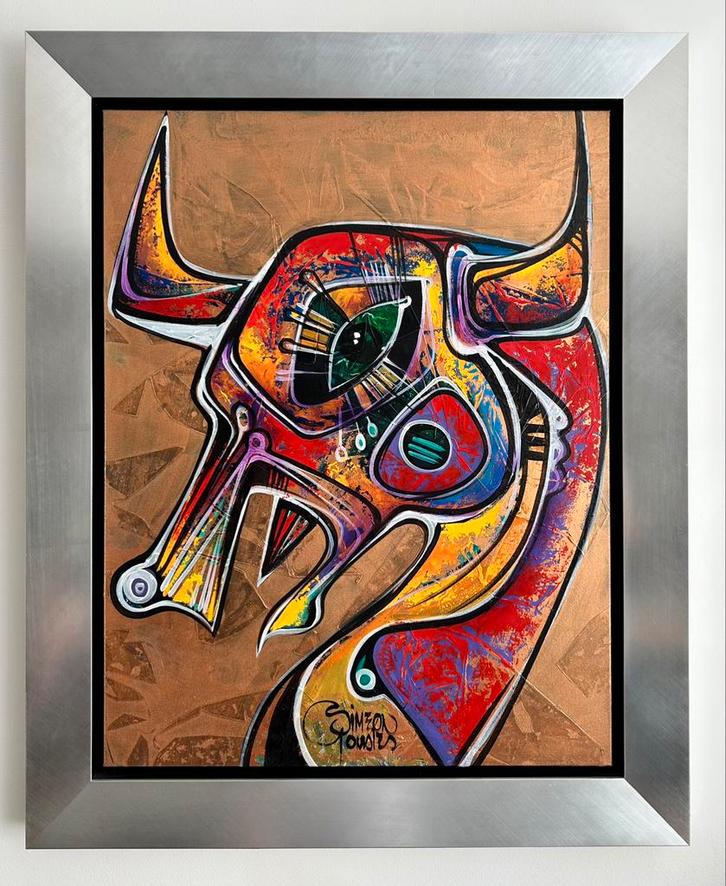 Simeon Gonzales - Torito Bravo, Antiek en Kunst, Kunst | Schilderijen | Abstract, Ophalen