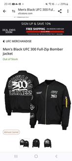 UFC 300 Bomber Jacket, Kleding | Heren, Jassen | Zomer, Nieuw, Ophalen of Verzenden, Zwart