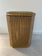 Lloyd Loom gouden draad wasmand opbergmand staande mand 55cm, Ophalen of Verzenden
