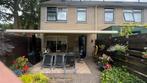 Elektrisch Knikarmscherm 5 mtr breed, Tuin en Terras, Zonneschermen, Gebruikt, 450 cm of meer, Elektrisch, Ophalen of Verzenden