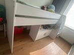 Half hoogslaper met bureau en kastje, Kinderen en Baby's, Kinderkamer | Stapelbedden en Hoogslapers, Ophalen, Gebruikt, Halfhoogslaper