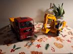 Bruder Man Kiepwagen en Graafmachine, Kinderen en Baby's, Speelgoed | Speelgoedvoertuigen, Ophalen, Zo goed als nieuw