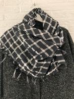 ZGAN Geruitte zwarte SHAWL met Zilver lurex, Ophalen of Verzenden, Zo goed als nieuw, Sjaal