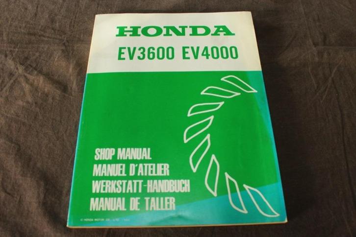 Honda EV3600 EV4000 1982 generator shop manual, Motoren, Handleidingen en Instructieboekjes, Honda, Ophalen of Verzenden