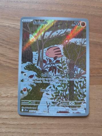 Swinub Full Art pokemon kaart JTG beschikbaar voor biedingen