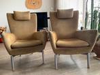 Twee vintages fauteuils , LABEL JAZZ, Ophalen, Gebruikt, 75 tot 100 cm, Stof
