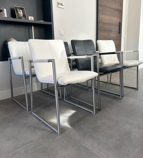 Zes dik lederen Hendels & Hazel the Frame design stoelen, Huis en Inrichting, Stoelen, Zo goed als nieuw, Vijf, Zes of meer stoelen