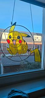 Glas-in-lood raamdecoratie; pikachu, Doe-het-zelf en Verbouw, Glas en Ramen, Ophalen, Minder dan 80 cm, Minder dan 80 cm