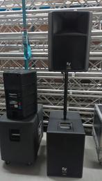 Actieve Electro Voice set 2x sba760 en 2x sxa360, Ophalen, Zo goed als nieuw