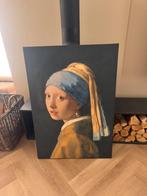 Canvas schilderij meisje met de parel, Antiek en Kunst, Kunst | Schilderijen | Modern, Ophalen of Verzenden