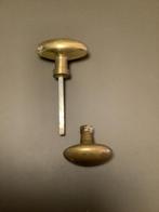 Antieke porseleinen en messing deurklinken + 1 WC trekker, Ophalen of Verzenden