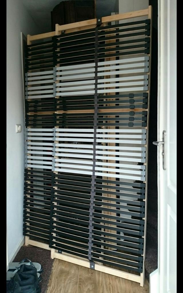 Ikea leirsund 2x 70 bedbodem lattenbodem set 140 tuxe lonset, Huis en Inrichting, Slaapkamer | Bedden, Zo goed als nieuw, 200 cm