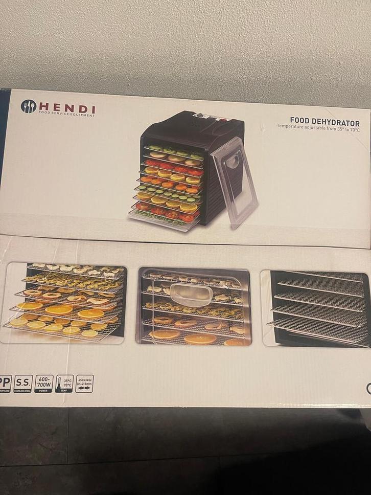 Hendi droogoven 9 lades, Witgoed en Apparatuur, Gourmetstellen, Zo goed als nieuw, 4 t/m 7 personen, Ophalen