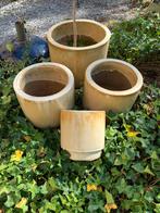 Geglazuurde bloempotten set - lichtgeel, Gebruikt, Balkon, Rond, Minder dan 40 cm