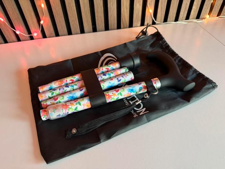 Multimotion wandelstok opvouwbaar - Bloemenprint, Diversen, Wandelstokken, Nieuw, Verstelbaar, Opvouwbaar, Ophalen of Verzenden