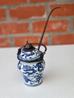 Antiek-Chinees porselein-Chinese Opium pot-Yongzheng-Dragon, Verzenden