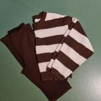 Set H&M trui Amisu broek bruin wit gestreept, Ophalen of Verzenden, Gebruikt, Meisje, Broek