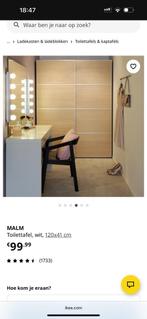 Malm lade bureau., Zo goed als nieuw, Minder dan 100 cm, 25 tot 50 cm, 50 tot 100 cm