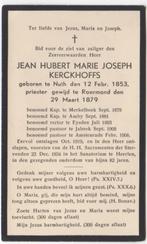 pastoor Jean Kerckhoffs 1853 Nuth + 1934 Heerlen, 81 jaar, Verzenden