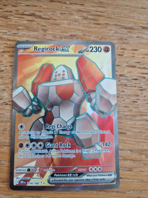 Regirock EX #214/182 DRI - NM conditie, Hobby en Vrije tijd, Verzamelkaartspellen | Pokémon, Nieuw, Losse kaart, Ophalen of Verzenden