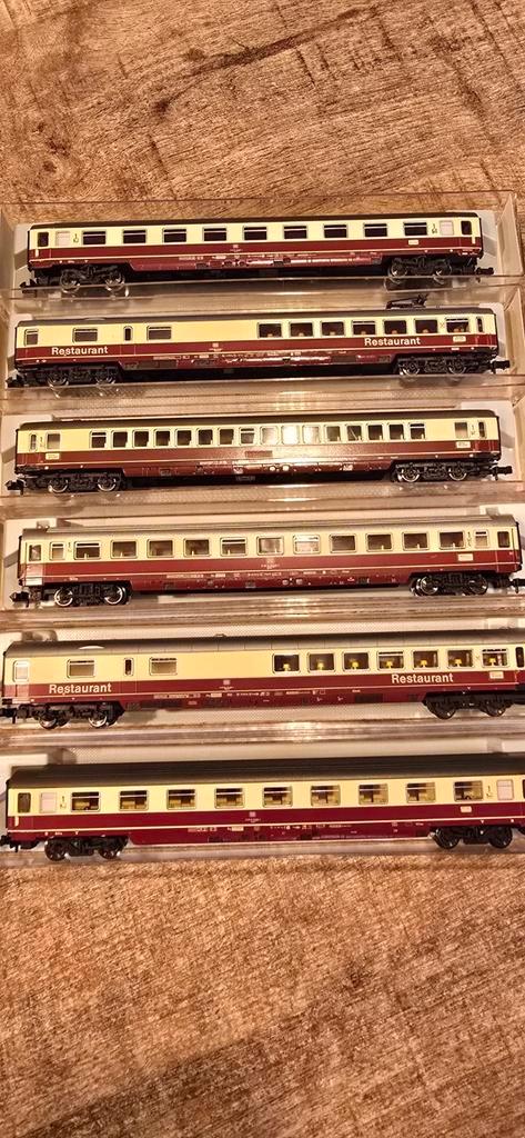 Fleischmann piccolo set van 6 ic rijtuigen TEE nieuw ovp., Hobby en Vrije tijd, Modeltreinen | N-Spoor, Nieuw, Wagon, Gelijkstroom