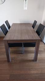 Eettafel (+4 gratis stoelen), Huis en Inrichting, Tafels | Eettafels, Ophalen, Gebruikt, 50 tot 100 cm, Vijf personen of meer
