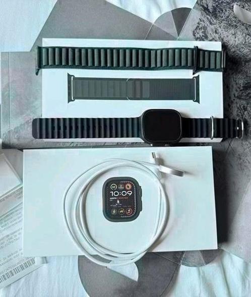 Apple Watch ultra 2 gps splinternieuw titanium factuur, Sieraden, Tassen en Uiterlijk, Smartwatches, Nieuw, iOS, Zwart, Afstand