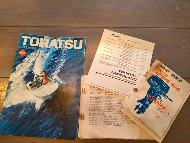 Unieke oude folders Tohatsu buitenboordmotor jaren '70, Tickets en Kaartjes, Overige Tickets en Kaartjes