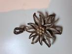 Echt zilver edelweiss kettinghanger bloem hanger filigrain, Ophalen of Verzenden, Zo goed als nieuw, Bloem of Plant, Zilver
