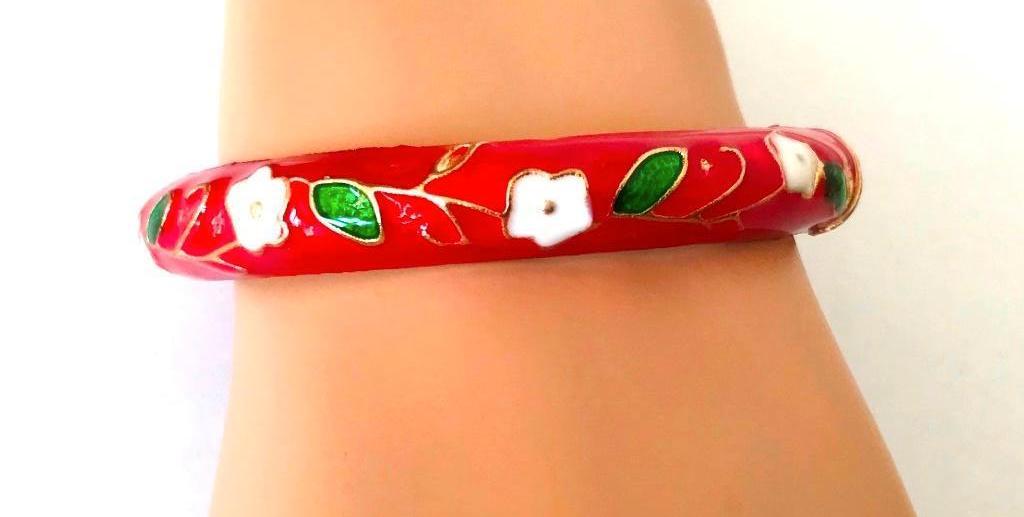 sierlijke Handgemaakte slaven cloisonne Armband verguld, Verzenden, Nieuw, Goud