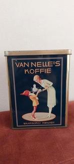 Retro vintage Van Nelle's koffie blik blauw, Ophalen of Verzenden, Gebruikt, Koffie, Van Nelle