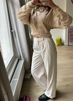 NA-KD Beige Broek - Maat XS, Kleding | Dames, NA-KD, Beige, Ophalen of Verzenden, Zo goed als nieuw
