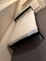 Bed twijfelaar, Huis en Inrichting, Slaapkamer | Bedden, Ophalen, Gebruikt, Zwart, Tijdloos