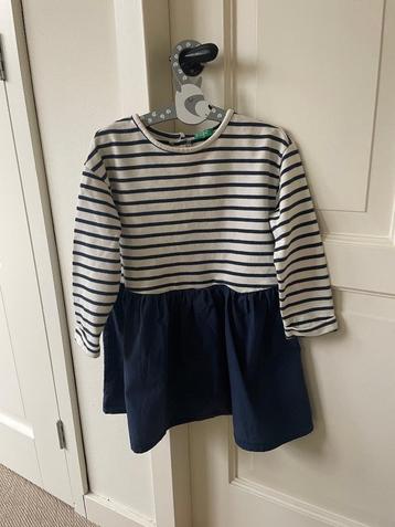 Lief jurkje Benetton Bretonse streep met donkerblauw rokje beschikbaar voor biedingen