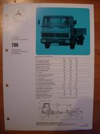 Mercedes 709 Technische Specificatie folder 1984, Ophalen, Mercedes, Zo goed als nieuw, Mercedes-Benz