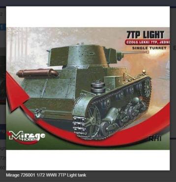 Bouwpakket Mirage-Hobby Mirage 726001 1/72 WWII 7TP Light ta beschikbaar voor biedingen