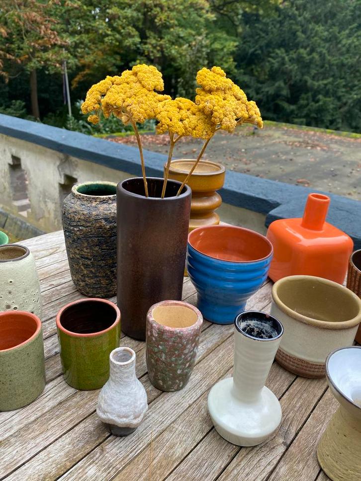 Vintage vazen/potten plabtenbak Zaalberg, Adco, West Germany, Tuin en Terras, Bloembakken en Plantenbakken, Gebruikt, Overige materialen