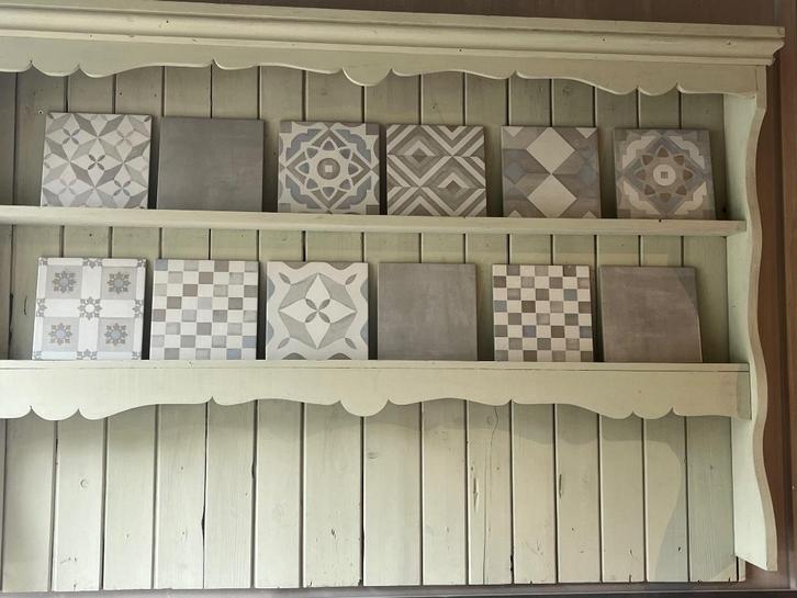 Keramische patroontegel 25x25 cm 1ste keus op voorraad E 25, Doe-het-zelf en Verbouw, Tegels, Nieuw, Vloertegels, Keramiek, 20 tot 40 cm