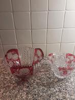 Prachtige glazen schalen. Vintage retro., Ophalen of Verzenden, Minder dan 50 cm, Rood, Glas