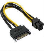 SATA Power kabel – 15 Pin naar 6 Pin – PCI Express PCI-E Con, Gebruikt, Ophalen of Verzenden