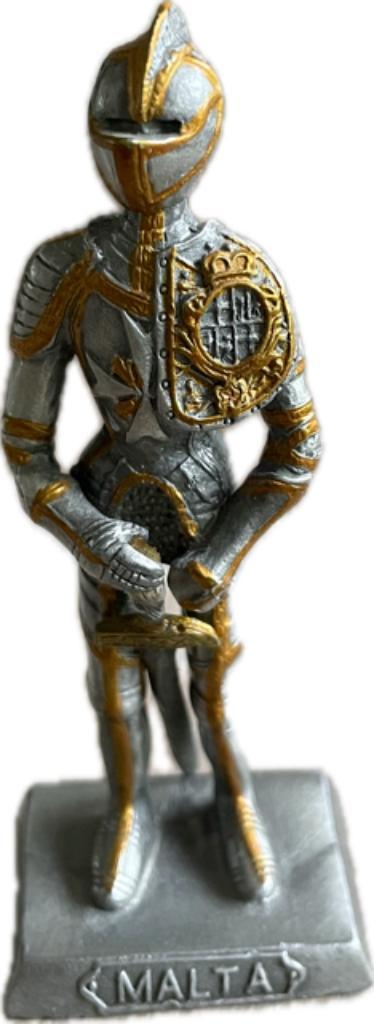 Vintage tinnen beeldje. Ridder met zwaard Malta. Soldaat tin, Antiek en Kunst, Antiek | Tin, Ophalen