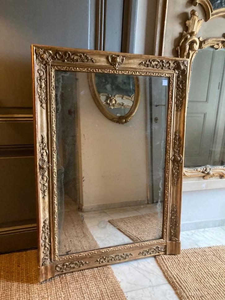 Antieke franse rechthoekige spiegel, Antiek en Kunst, Antiek | Spiegels, Rechthoekig, Ophalen