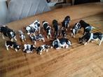 Schleich koeien, stieren, kalfjes zwart/wit bont., Ophalen of Verzenden, Zo goed als nieuw, Paard, Beeldje of Figuurtje