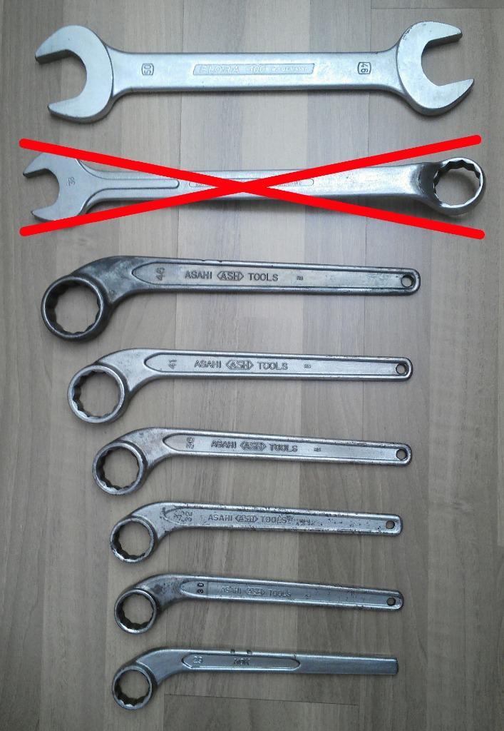 Elora - Gedore - ASH ring & steeksleutels 29 >< 50 mm, Auto diversen, Autogereedschap, Gebruikt, Ophalen of Verzenden